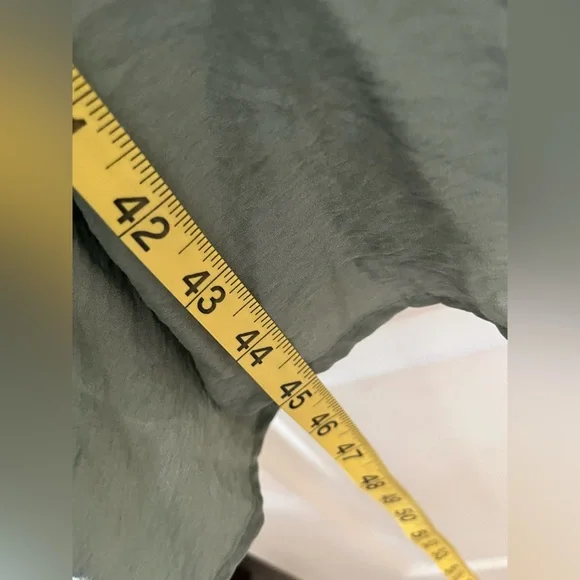 New! Nine West Button-Front Sage Green Long Shirt Dress Women’s Size Large - Picture 14 of 16